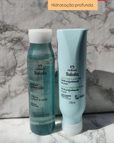 Shampoo Hidratante Manzana Verde Y Aloe Vera Tododia 300 Ml
