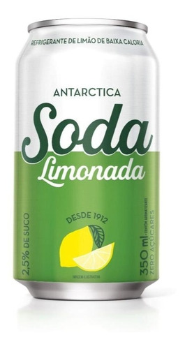 Refrigerante Soda Limonada Diet Antarctica 350ml- Kit Com 12