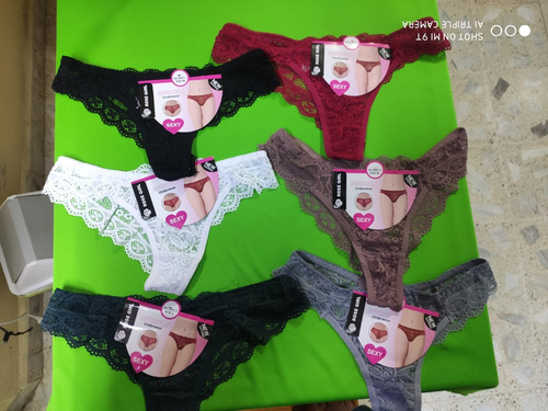 3 Pz De Pantys Para Dama Lenceria De Encaje Colores Surtido