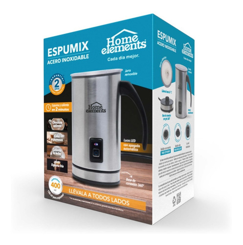 Imagen 4 de 4 de Jarra Espumix Acero Inoxidable Leche Espuma Café Espumoso