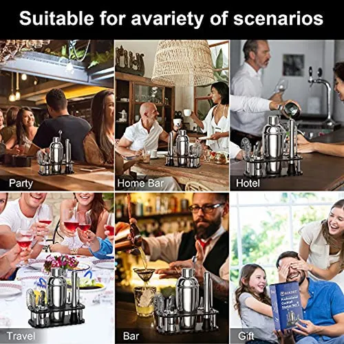 Bokhot Bartender Kit, Mixology Bar Set Cocktail Shaker Set C