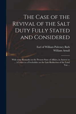 Libro The Case Of The Revival Of The Salt Duty Fully Stat...