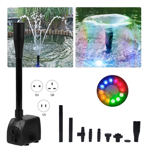 Bomba De Agua Sumergible Con 12 Luces Led De 15 W Ultrasilen