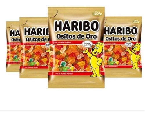 Kit 4 Und Haribo Bala Haribo Ositos Doro 100g 