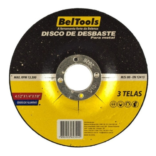 Disco De Desbaste Ferro 4.1/2 X 7/8 Beltools