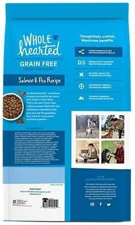 Alimento Natural Wholehearted Perro Salmón Y Chícharo 11kg