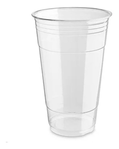 Vaso De Pet Tipo Cristal 20oz Y Tapa Antiderrame 50pz 