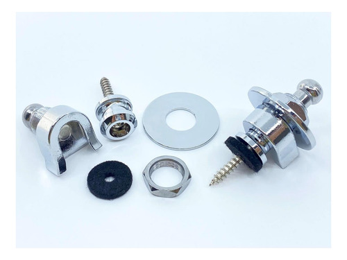 Als Chrome Straplocks Conjunto De 2 Ensamblaje Completo Para