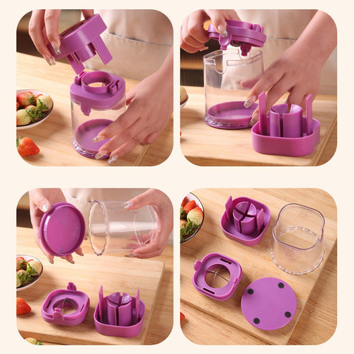 Divisor De Frutas Cortador De Frutas Manual Vermelho