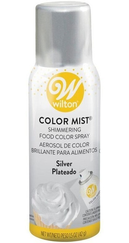 Colorante Aerosol Comestible Plateado Wilton Reposteria