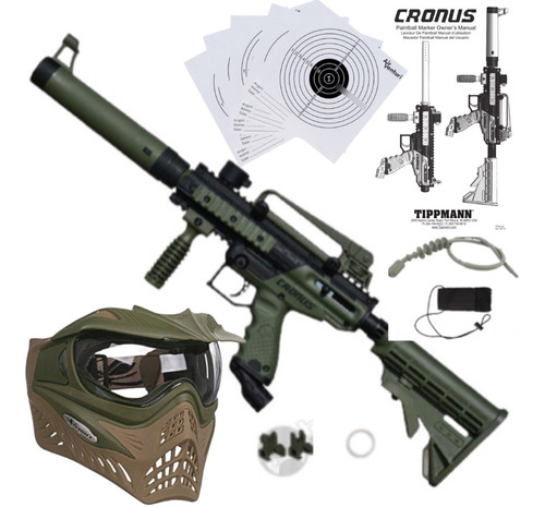 Marcadora Tippmann Cronus Tactical+careta Vforce Cobra Xtrmp