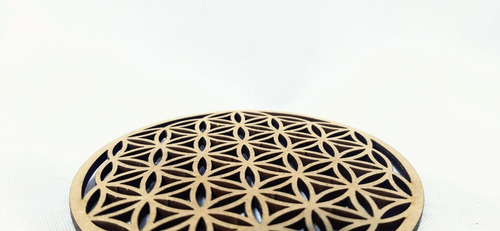 Imagen 5 de 6 de Flor De La Vida 25cm Calada - Mdf / Fibrofacil
