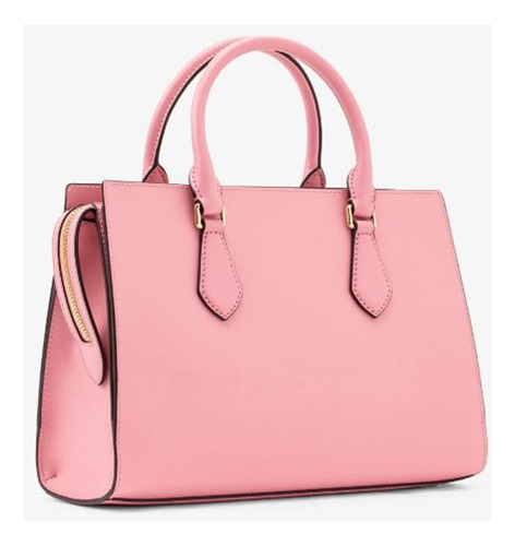 Bolsa Satchel Sheila Michael Kors Strap Crossbody Acabado De Los Herrajes Oro Color Rosa Correa De Hombro Rosa Diseño De La Tela Lisa