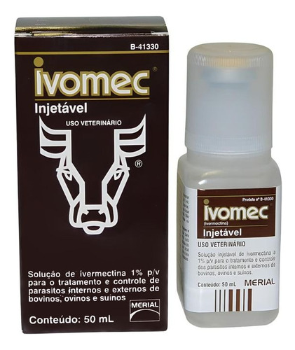 Ivomec 50ml Vermífugo P/ Bovinos, Suínos E Ovinos