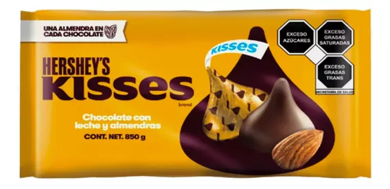 Chocolate Hershey's Kisses Almendra Bolsa 850gr