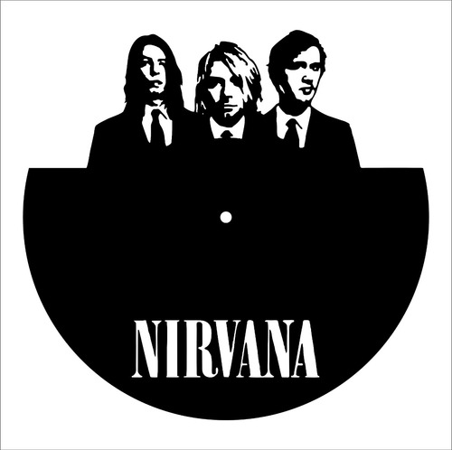 Reloj En Disco De Vinilo Nirvana