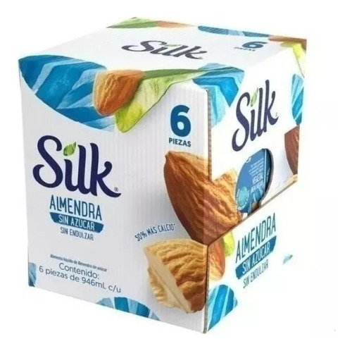 Silk'n Bebida De Almendra Líquida Sin Azúcar 946 Ml