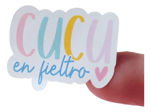 Stickers Pegotines Packaging Personalizados Frase O Logo