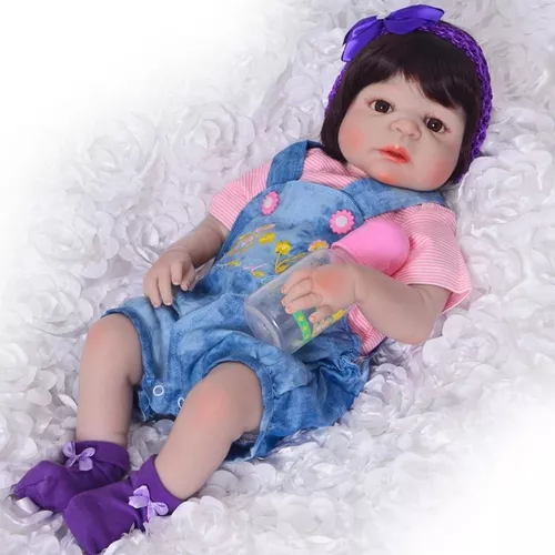 Bebê Reborn Menina Corpo De Silicone Realista Pronta Entrega