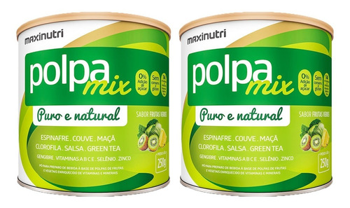Polpamix Espinafre Couve Maçã Clorofila Salsa Chá V. 2x 250g