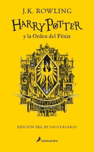 Libro Harry Potter Y La Orden Del Fénix (20ani Hufflepuff) 