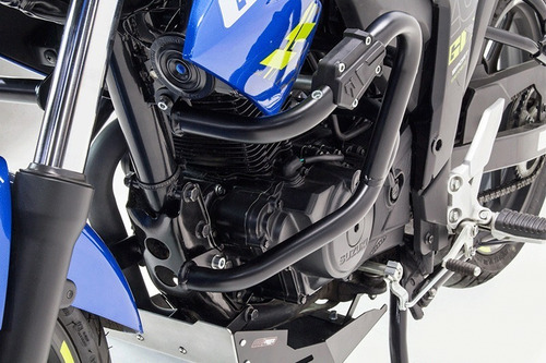 Imagen 2 de 4 de Defensas Crash Bar Negras Suzuki Gixxer Fire Parts