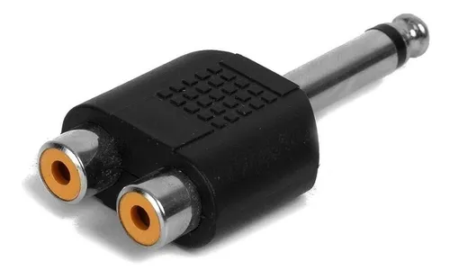 Ficha Adaptador Plug Mono 6.5 A 2 Jack Rca Artekit Conector