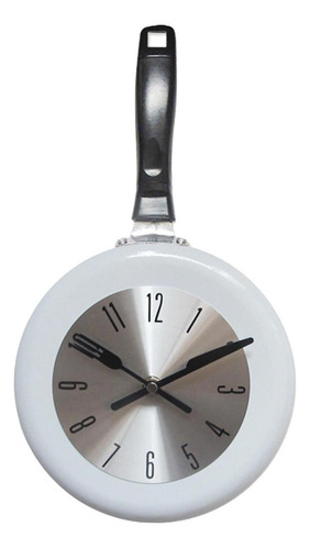 Reloj De Pared Colgante Cocina Reloj De Metal Blanco