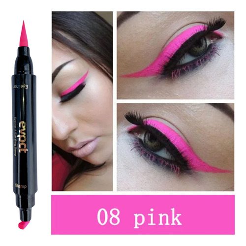 Delineador impermeável indelével Double Seal Cat Eyeliner Color Red