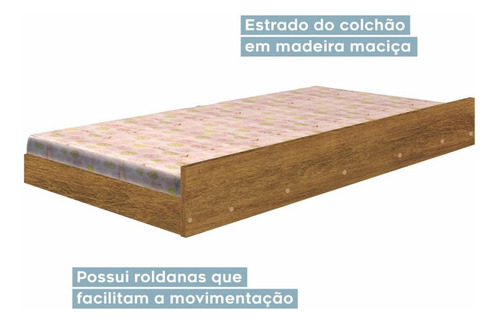 Cama Auxiliar 100% Mdf Solteiro 23cmx188cmx88cm Yp