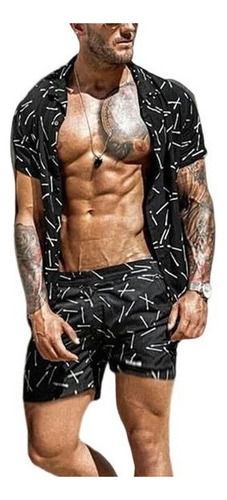 Conjunto De Hombre Con Estampado Premium De Ropa De Playa L