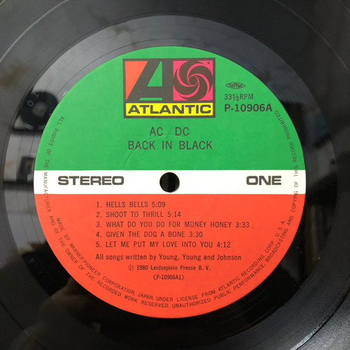Ac/dc Back In Black Vinil Japonês Com Obi Estandar (Usado)