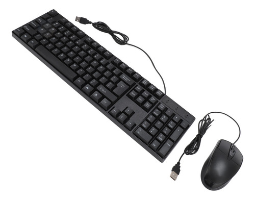 Juego De Teclado Y Ratón Con Cable Usb, Ergonómico, 104 Tecl