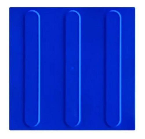 Piso Tátil Pvc Direcional Azul  250x250x5mm 16 Peças 1m²