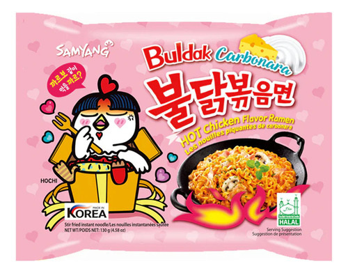 Samyang Buldak Ramen Corea Fideos Instantáneos Carbonara
