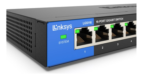 Switch Linksys Lgs116 16 Puertos Gigabit Ethernet 1000 Mbps