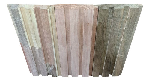 Revestimiento Madera Maciza Alistonada Acanalado Pared X M2