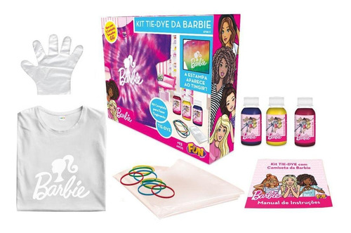 Kit Tie Dye Da Barbie Camiseta Tamanho Gg - Fun Divirta-se