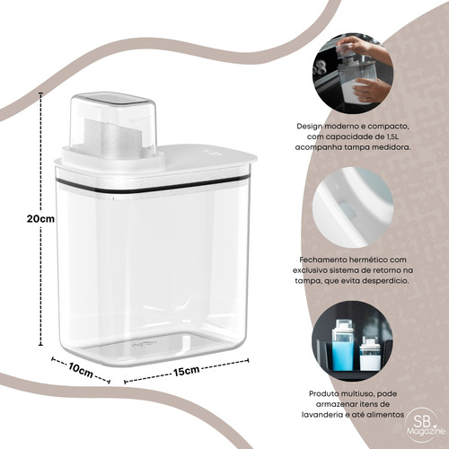 Kit 2 Porta Sabonete Sabão Líquido Lavanderia 1,5l Ou Cores