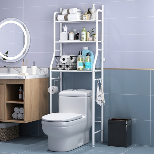 Imagen 2 de 7 de Estante Organizador De Baño 3 Niveles Mueble Toilet Rack