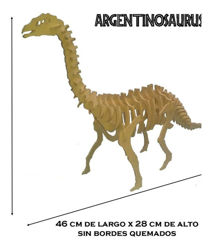 Imagen 9 de 9 de Coleccion Comp. 8 Dinosaurios Argentinos P/ Armar 3d Madera