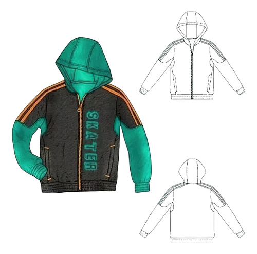 Molderia Textil Unicose - Campera Con Capucha Niño 1419