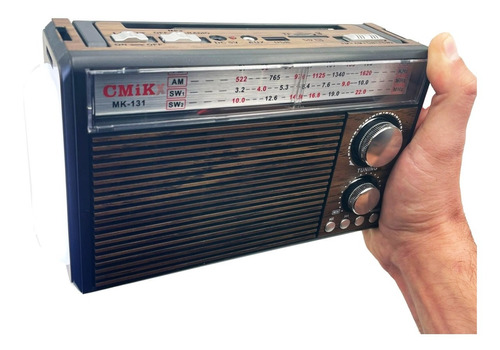 Radio Portátil Vintage Retro Analógica Recargable Usb Am-fm