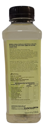 Agua Vitaloe Pera Sin Tacc Bajo Sodio Pulpa Aloe Vera 500cc