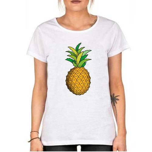 Remera De Mujer Piña Pineapple Arte Colores Md2