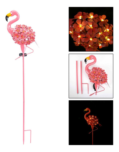 Luces Solares De Flamenco Para Jardín, Adorno Para