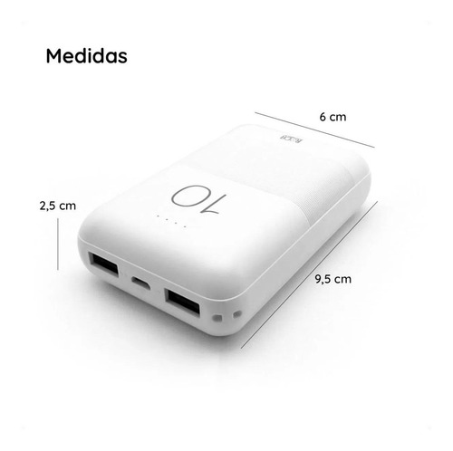 Cargador Para iPhone Inalámbrico Power Bank 10.000 Mah
