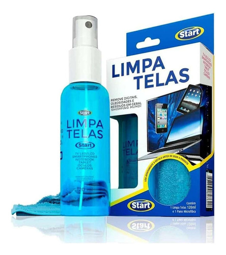 Kit Limpa Telas Start 120ml Smartv Notebook Smartphone +