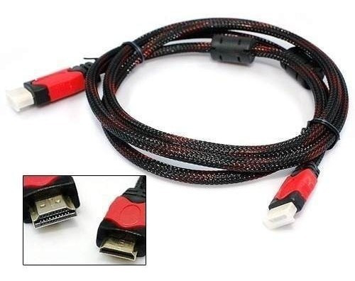 Cable Hdmi 1.8 Metros Mallado Doble Filtro Macho A Macho