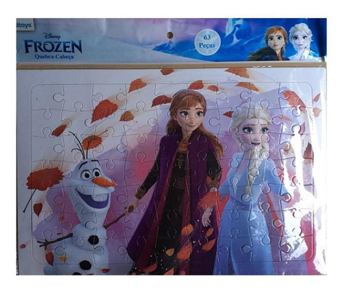 Quebra Cabeças Infantil Criança Frozen Disney 63 Peças